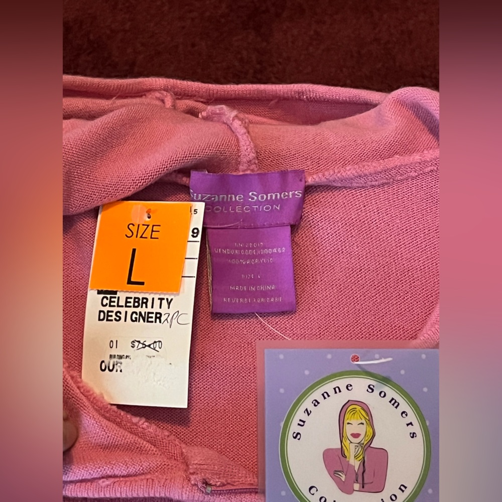 Suzanne Somers Pink Knit Leisure Wear - Picture 6 of 16